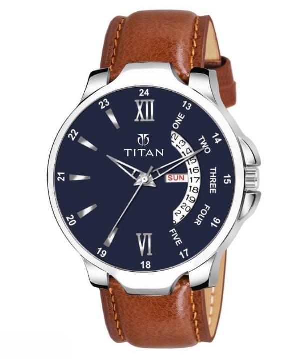 Men's Analog Leather Watch - ByondBasket