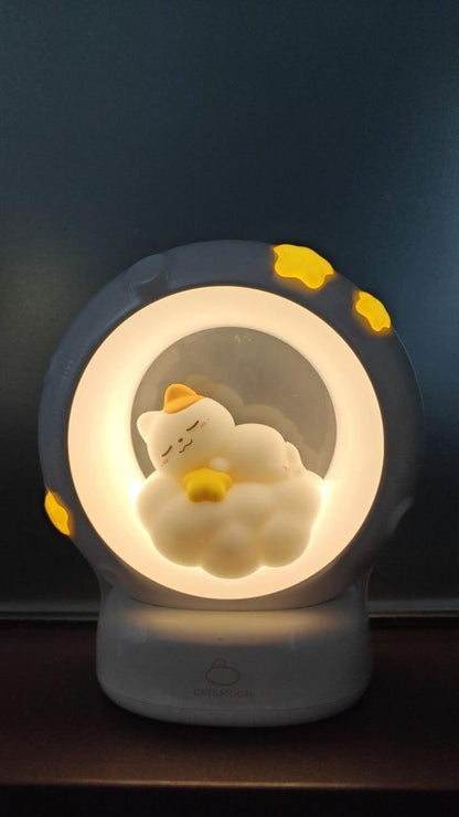 Sleeping Cat LED Night Light Lamp with Touch Control - ByondBasket