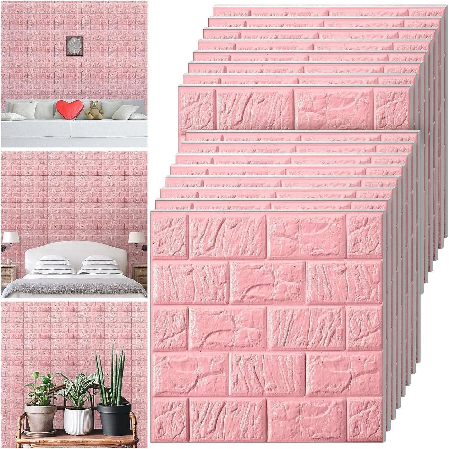 3D Brick Self-Adhesive Waterproof Wallpaper