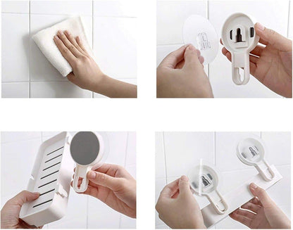 Adhesive Soap Dish Holder with Drain - ByondBasket