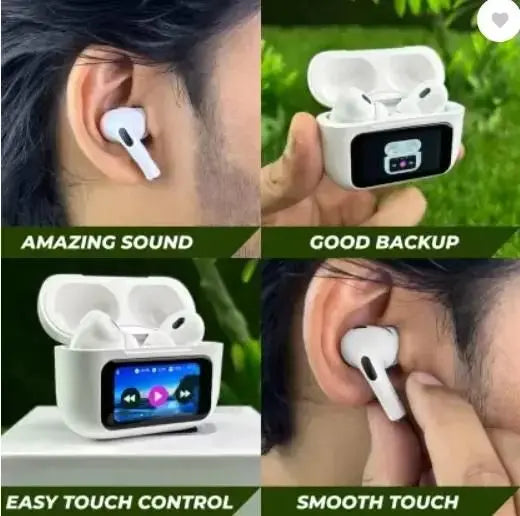 Smart Wireless Earbuds with LCD Touch Screen - ByondBasket