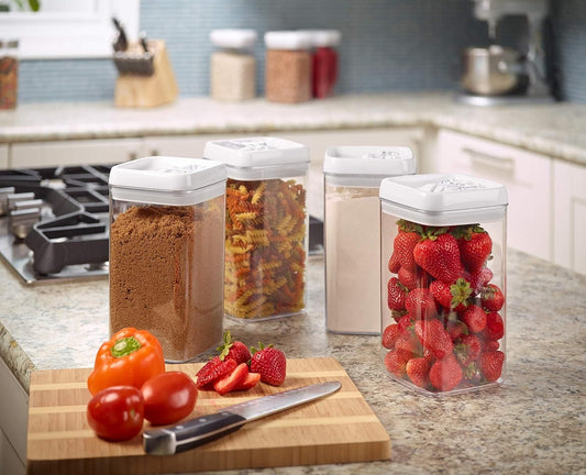 Storage Container with Lid 1200ml Pack of 4 - ByondBasket