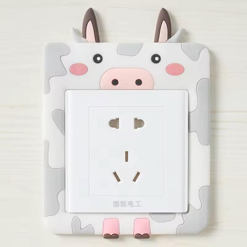 Cute Cartoon Power Socket Stickers Assorted Color (Pack of 2) - ByondBasket