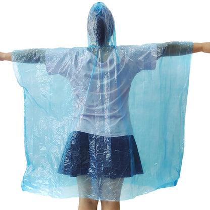 Portable Disposable Emergency Raincoats Waterproof Rain Poncho in A Ball for Traveling Camping Outdoor (Pack of 5) - ByondBasket