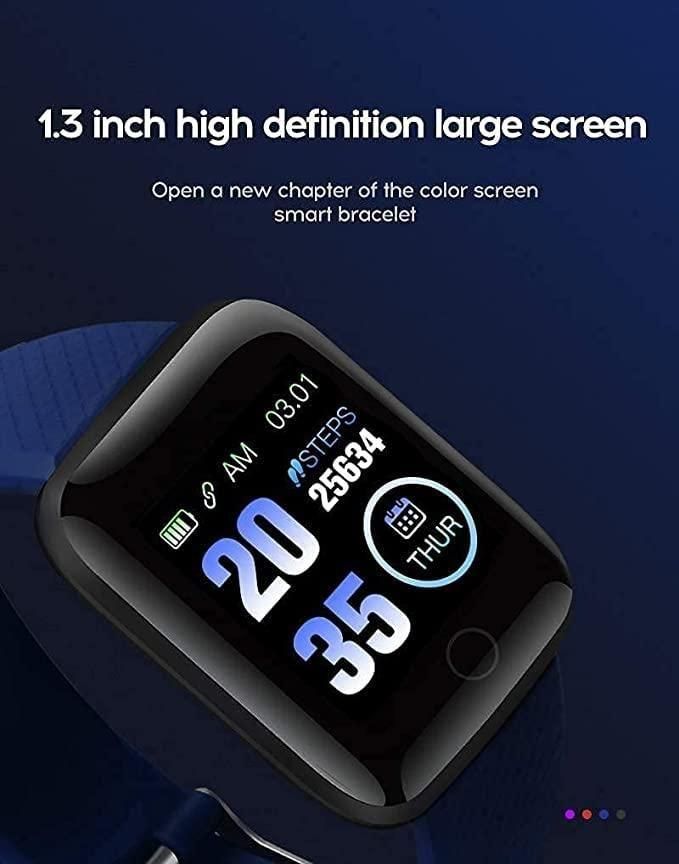 ID116 Plus Smart Bracelet Fitness Tracker Color Screen Smartwatch Heart Rate Blood Pressure Pedometer Sleep Monitor - ByondBasket