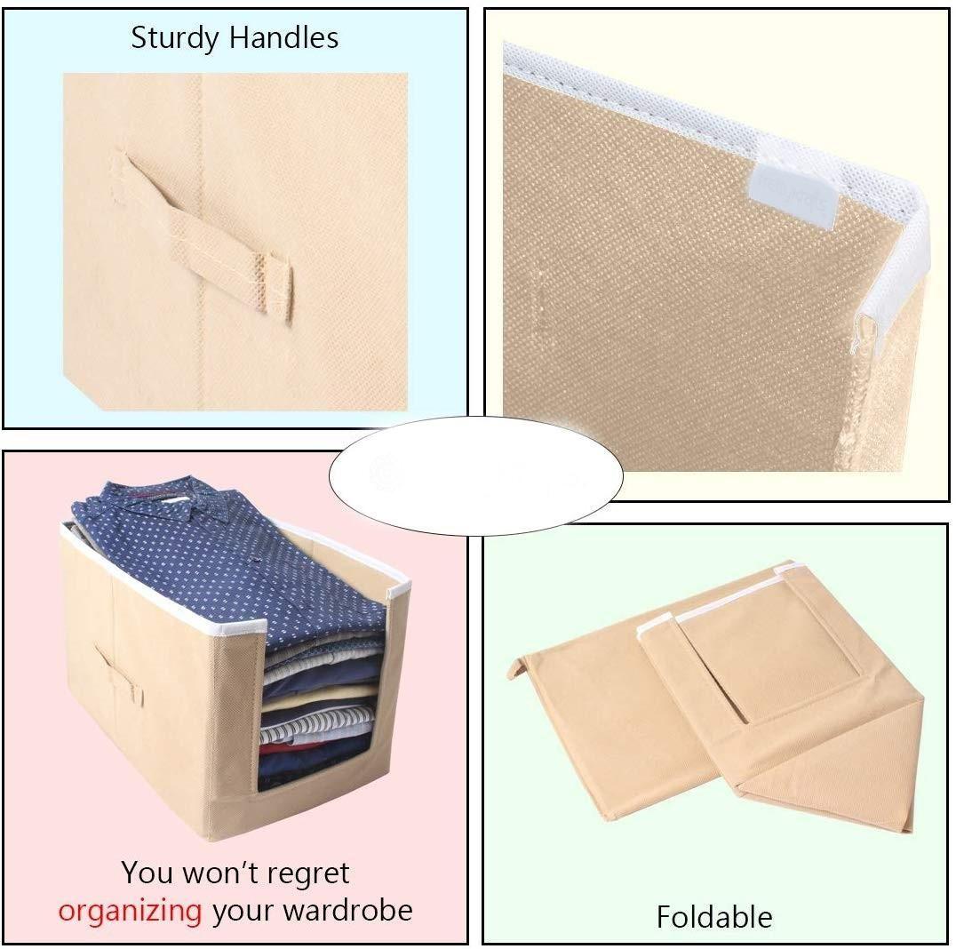 Cloth Organizer - Non Woven Foldable Cloth Organizer ( Pack of 3) - ByondBasket