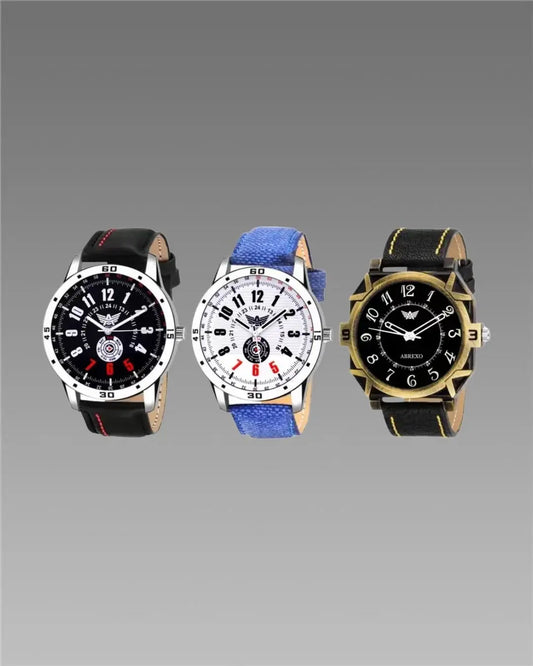 Combo of 3 Analog Watch - ByondBasket