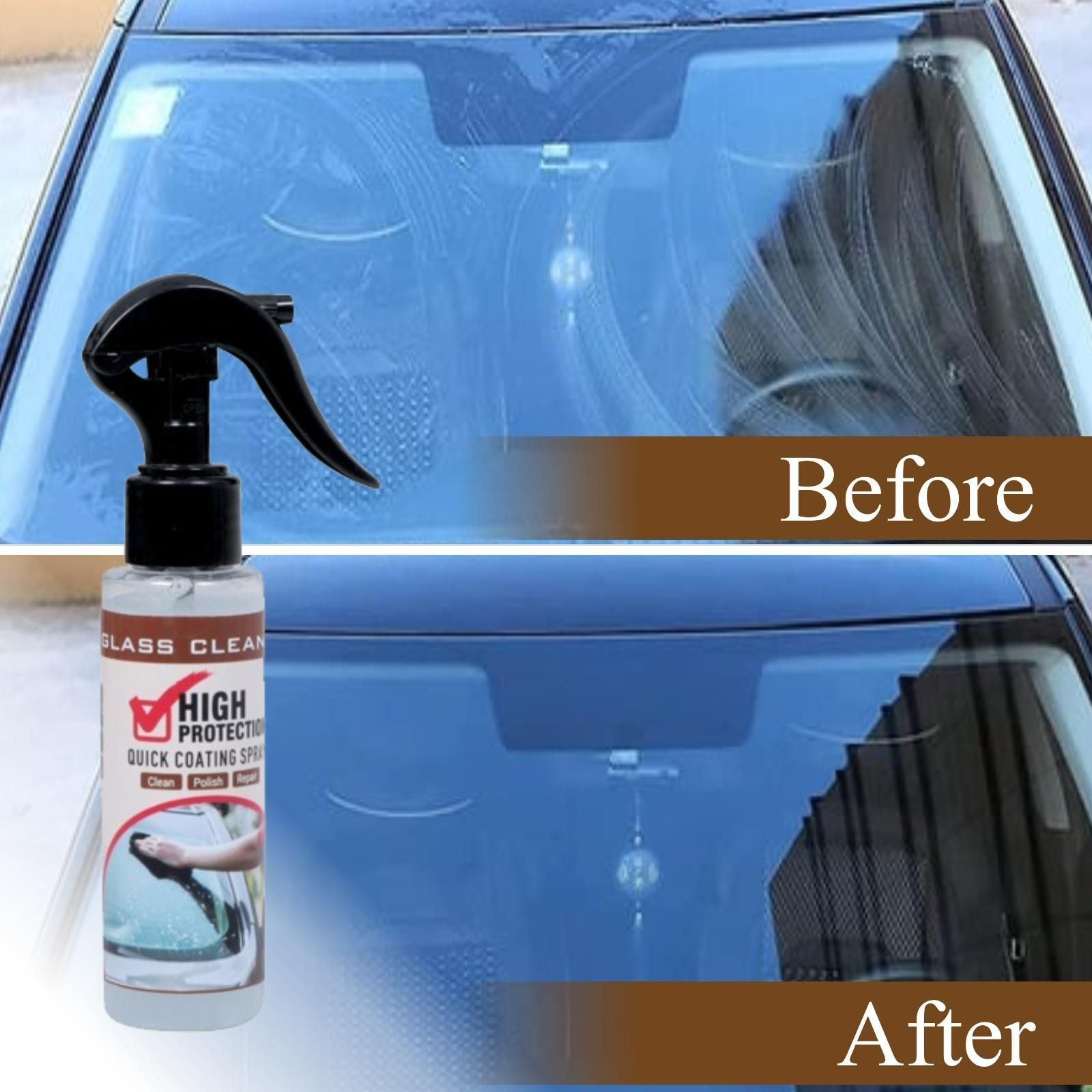 High Protection Glass Cleaner Quick Coating Spray 100 ml - ByondBasket