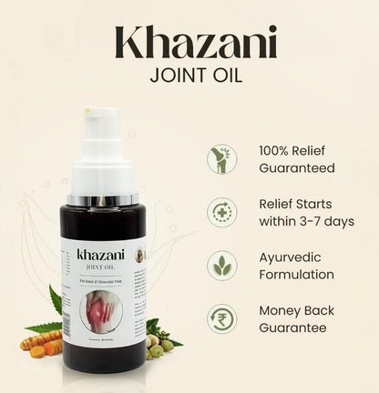 Khazani Joint Pain Relief Oil Pack of 2 (50 ml Each) - ByondBasket