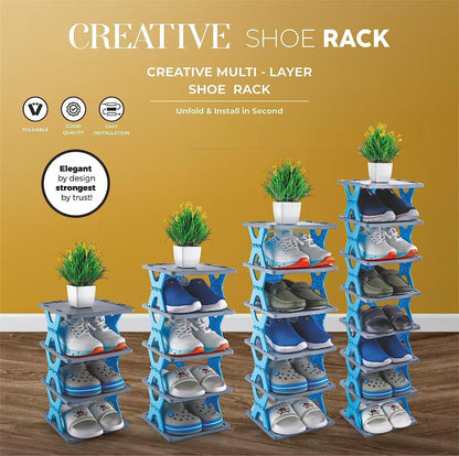 Smart Foldable Shoes Tier Shoe Rack 6 Layer - ByondBasket