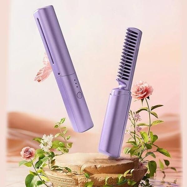 Rechargeable Hot Comb Hair Straightener - ByondBasket