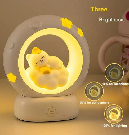 Sleeping Cat LED Night Light Lamp with Touch Control - ByondBasket