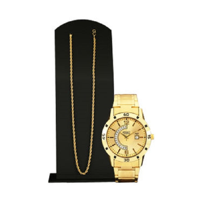 Golden Watch With Golden Chain Combo� - ByondBasket