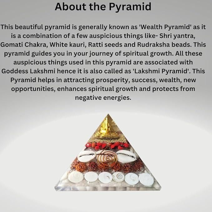 Crystal Wealth Gomati Chakra Shree Yantra Pyramid - ByondBasket