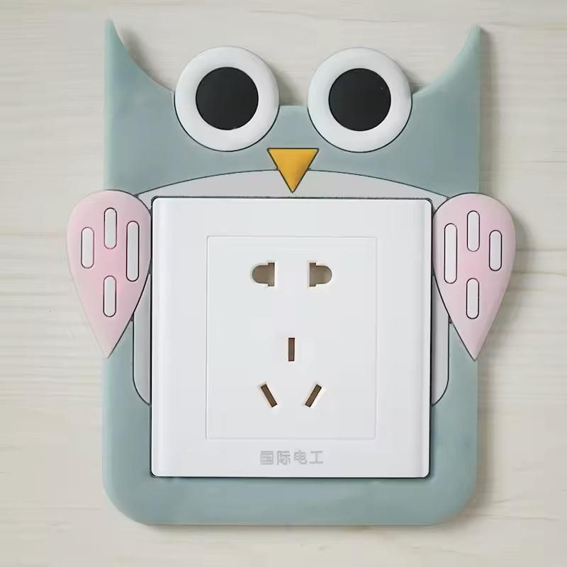 Cute Cartoon Power Socket Stickers Assorted Color (Pack of 2) - ByondBasket