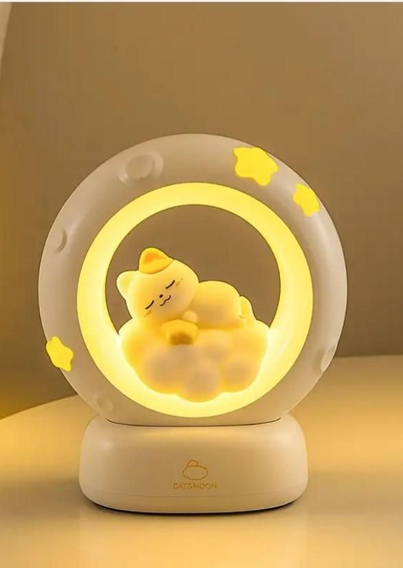 Sleeping Cat LED Night Light Lamp with Touch Control - ByondBasket