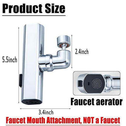 3 in 1 360� Waterfall Kitchen Faucet, Touch Faucet, Extender for Kitchen Sink - ByondBasket