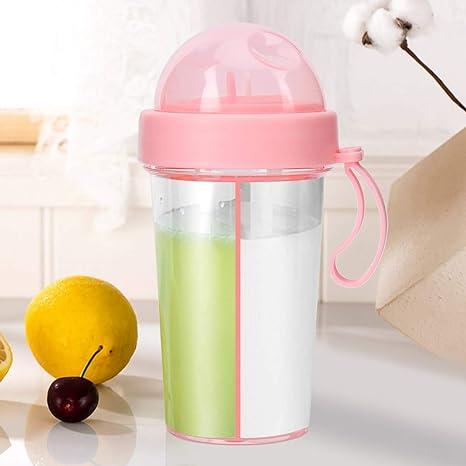 2 in 1 Water Bottle for hot and Cold Drinks with Double Straws and Cover 1000 ml Bottle