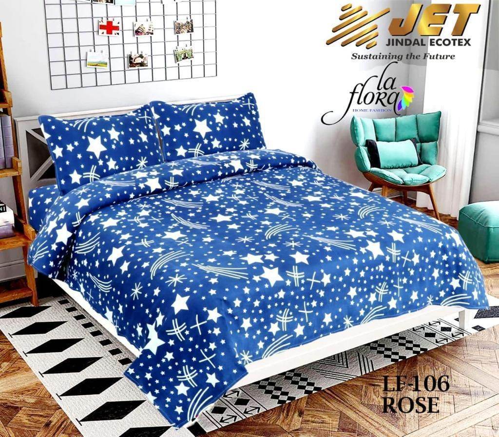 1 Double Bedsheet with 2 Pillow Covers - ByondBasket