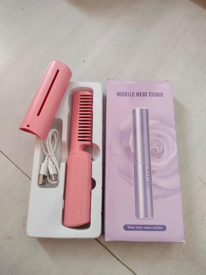 Rechargeable Hot Comb Hair Straightener - ByondBasket