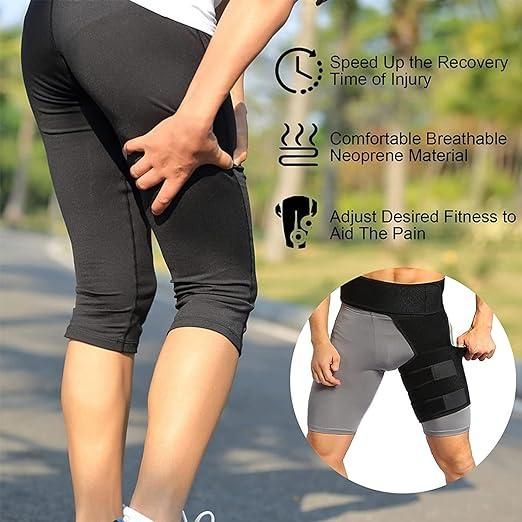 Hip Brace Compression Brace for Hamstring Injury Sprains Sciatic Nerve Fitness Running & Yoga