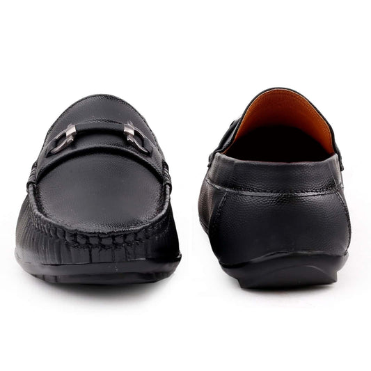 Black Vegan Leather Loafers