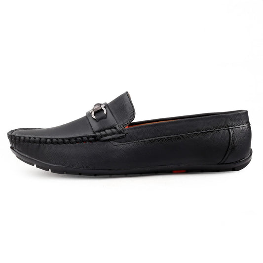 Black Vegan Leather Loafers