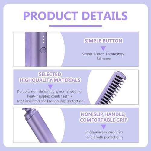 Rechargeable Hot Comb Hair Straightener - ByondBasket