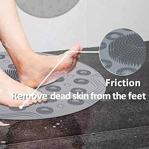 Bathroom Mat- Silicone Non Slip Round Bathroom Mat