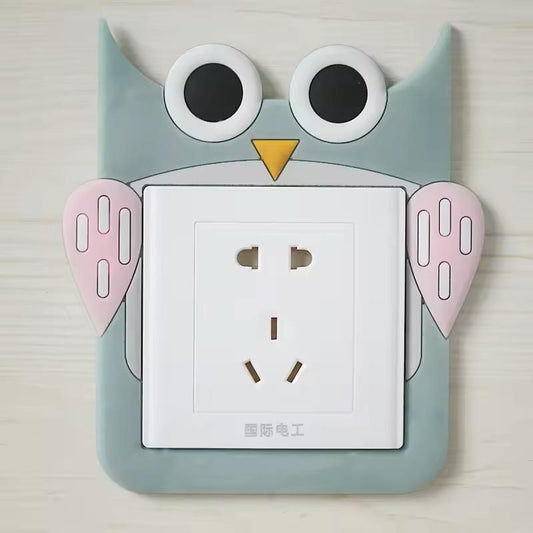 Cute Cartoon Power Socket Stickers Assorted Color (Pack of 4) - ByondBasket