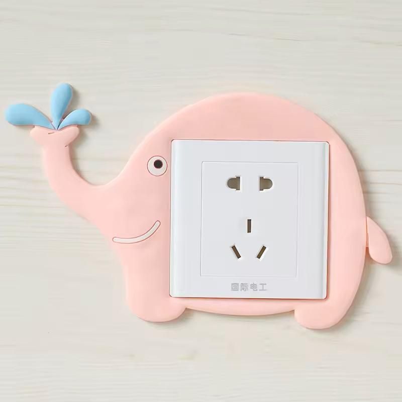 Cute Cartoon Power Socket Stickers Assorted Color (Pack of 2) - ByondBasket