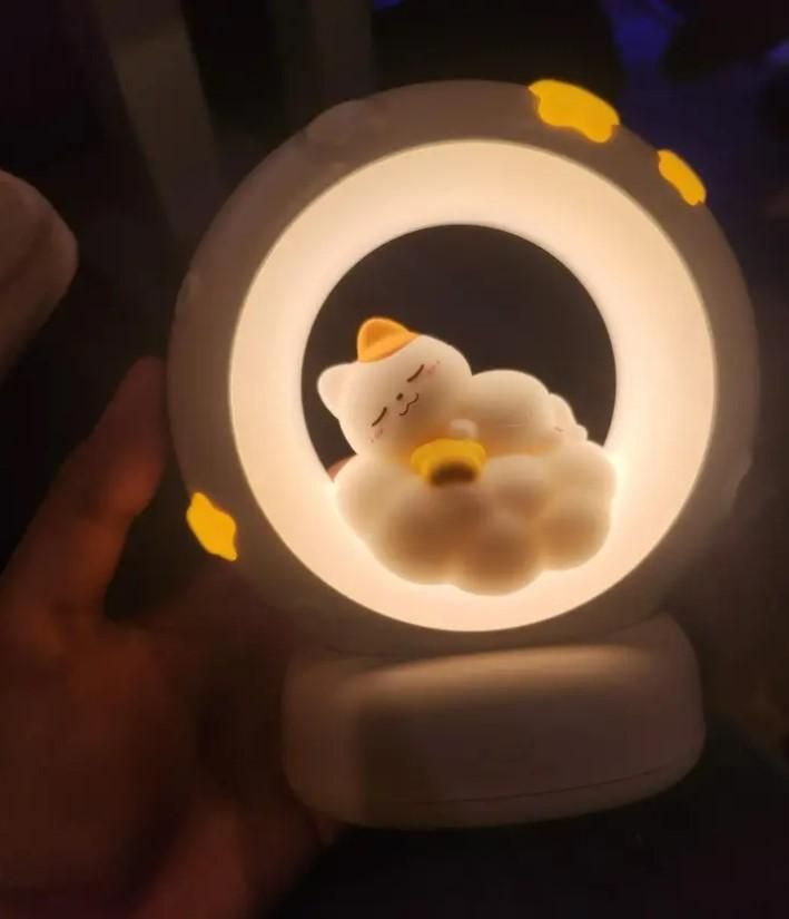 Sleeping Cat LED Night Light Lamp with Touch Control - ByondBasket