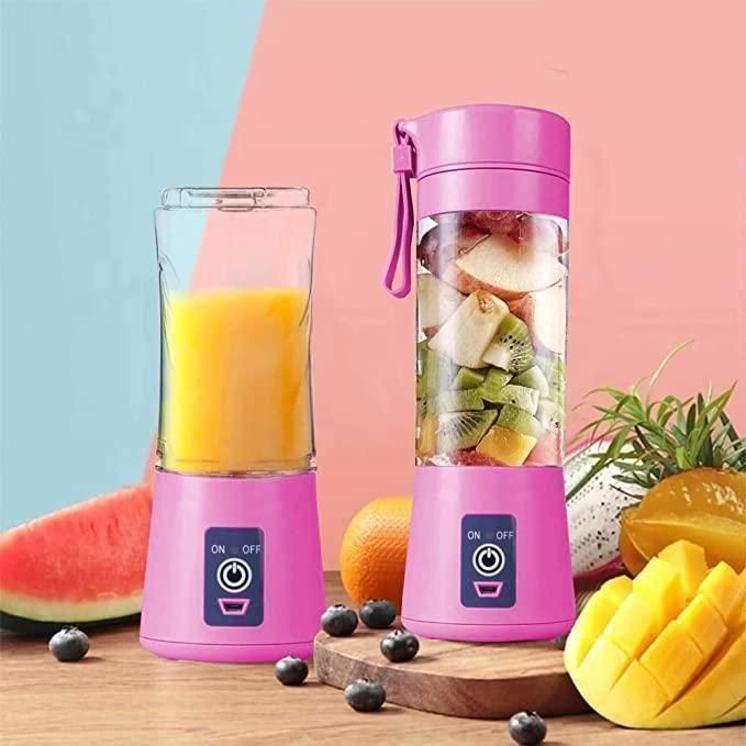 Portable Electric USB Juice Maker Bottle | Blender Grinder Mixer | Rechargeable Bottle with 6 Blades With Magnate - ByondBasket